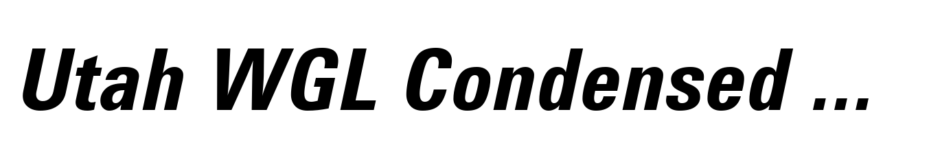 Utah WGL Condensed Bold Italic